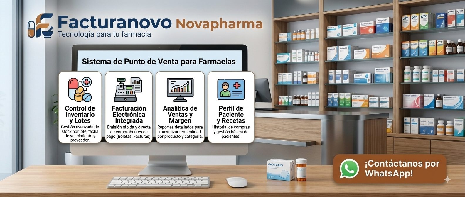 NovoPharma — Farmacia con Facturación Electrónica — software de escritorio FacturaNovo